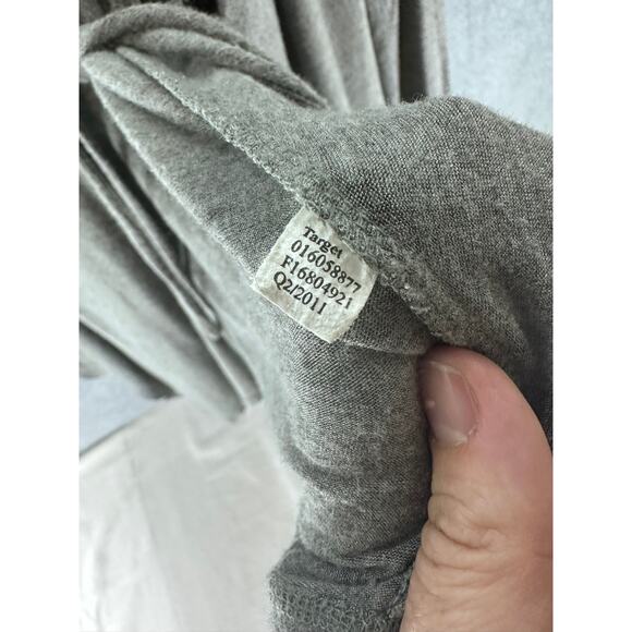 Mossimo Women's sz L Jersey Knit Front Tie Grey Drape Cardigan - Picture 7 of 8